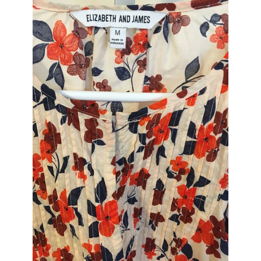 Elizabeth and James Blouse Shirt Top Medium Fall Peasant Cotton Lightweight - Picture 4 of 9